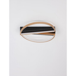 Elize III Integrated LED Semi Flush Light Black, Brass Gold Steel, Aluminium, Silicon LED 28W 1550Lm 3000K - thumbnail 3