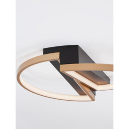 Elize III Integrated LED Semi Flush Light Black, Brass Gold Steel, Aluminium, Silicon LED 28W 1550Lm 3000K - thumbnail 2