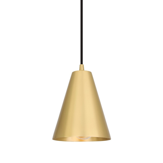 Moya Dome Pendant Light, Satin Brass