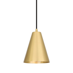 Moya Dome Pendant Light, Satin Brass