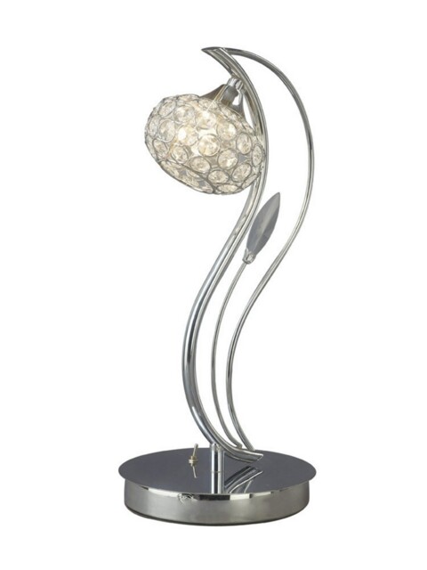 Leimo Table Lamp 1 Light Polished Chrome, Crystal - image 1
