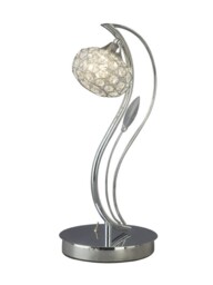 Leimo Table Lamp 1 Light Polished Chrome, Crystal - thumbnail 1