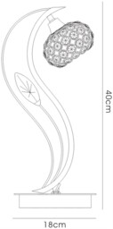 Leimo Table Lamp 1 Light Polished Chrome, Crystal - thumbnail 3