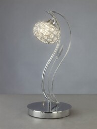 Leimo Table Lamp 1 Light Polished Chrome, Crystal - thumbnail 2