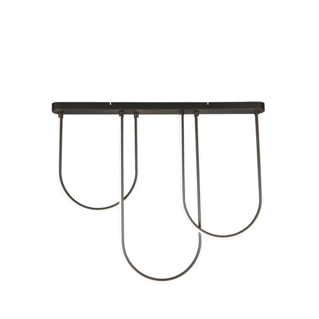 Chime LED Flush Light Ceiling Light Matt Black Metal - image 1