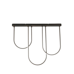 Chime LED Flush Light Ceiling Light Matt Black Metal