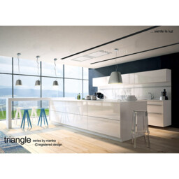 Triangle Pendant Small 1 Light E27, Gloss White/Polished Chrome - thumbnail 5