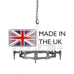 Saxon 5 Light Chandelier Black, Silver Finish, E14 - thumbnail 5
