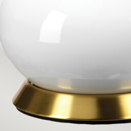 Milo Table Lamp with Round Shade, Aged Brass, White, Blue - thumbnail 5
