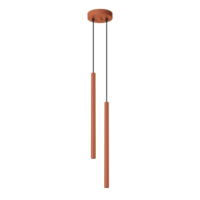 Pastelo Modern Cluster Drop Pendant Lamp 2 Red Ochre - image 1