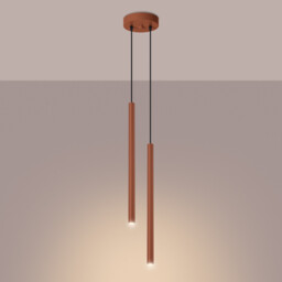 Pastelo Modern Cluster Drop Pendant Lamp 2 Red Ochre - thumbnail 3