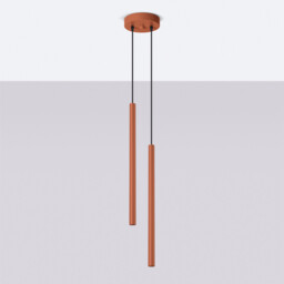 Pastelo Modern Cluster Drop Pendant Lamp 2 Red Ochre - thumbnail 2