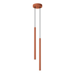 Pastelo Modern Cluster Drop Pendant Lamp 2 Red Ochre - thumbnail 1