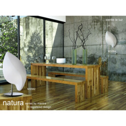 Natura Table Lamp 2 Light E27 Small Indoor, Polished Chrome/Opal White - thumbnail 3