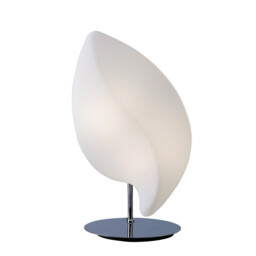 Natura Table Lamp 2 Light E27 Small Indoor, Polished Chrome/Opal White - thumbnail 1