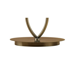 Ninette Table Lamp 2 Light E14 Large, Antique Brass With Black Shade - thumbnail 3