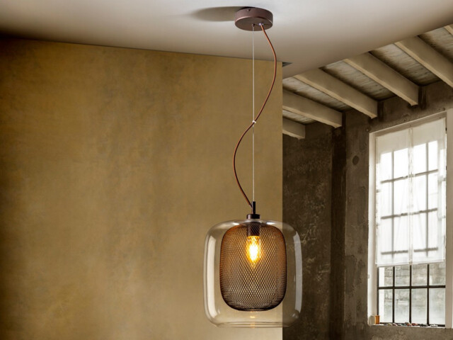 Fox Pendant Light Cylindrical, Chocolate 1x E27 - image 1