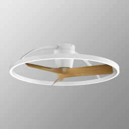 Nepal II 75cm 32W LED Dimmable Light With 32W DC Reversible Fan, White/Wood Finish Remote Control, 4000lm - thumbnail 2
