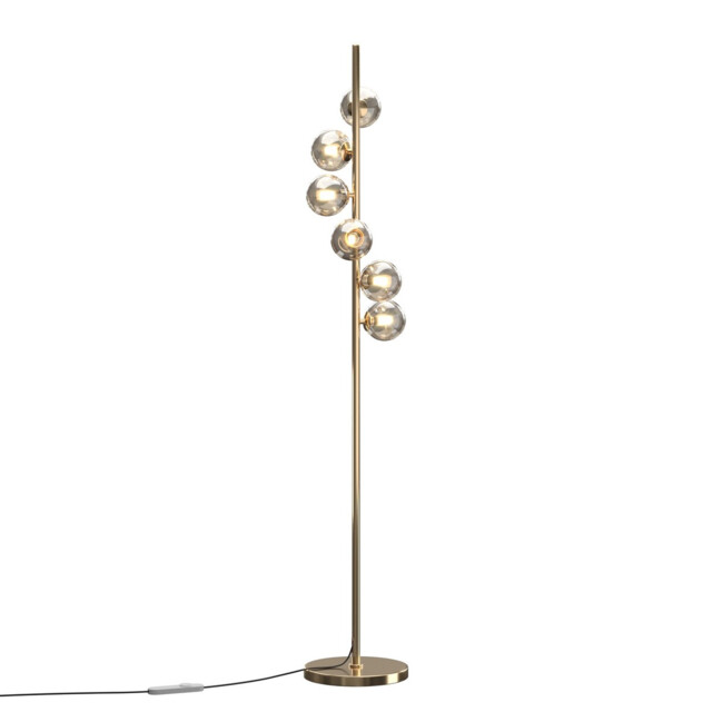 Dallas Multi Arm Floor Lamp Gold G9 Dimmable - image 1