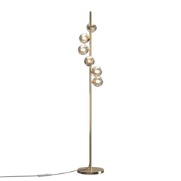 Dallas Multi Arm Floor Lamp Gold G9 Dimmable