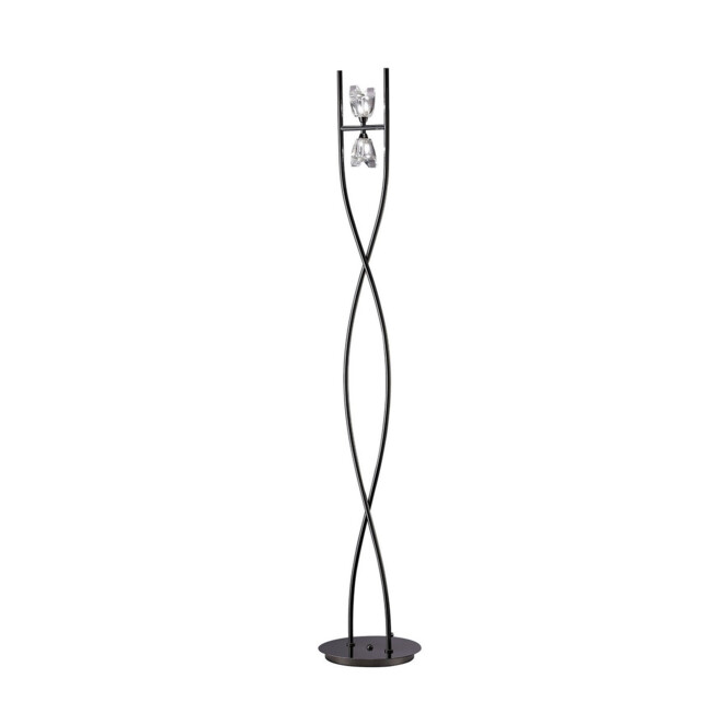 Eclipse Floor Lamp 2 Light G9, Black Chrome - image 1