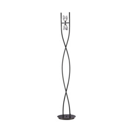 Eclipse Floor Lamp 2 Light G9, Black Chrome - thumbnail 1