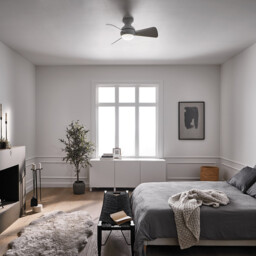 Kichler Sola 3 Blade 86cm Ceiling Fan with LED Light Matt White Remote Control - thumbnail 2
