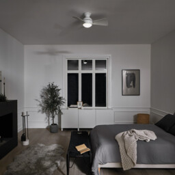 Kichler Sola 3 Blade 86cm Ceiling Fan with LED Light Matt White Remote Control - thumbnail 3