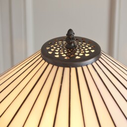 Fargo 2 Light Floor Lamp Dark Bronze, Tiffany Glass, E27 - thumbnail 5