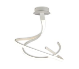 Nur Semi Flush Ceiling 50W LED 3000K, 4000lm, Dimmable White, Frosted Acrylic - thumbnail 1