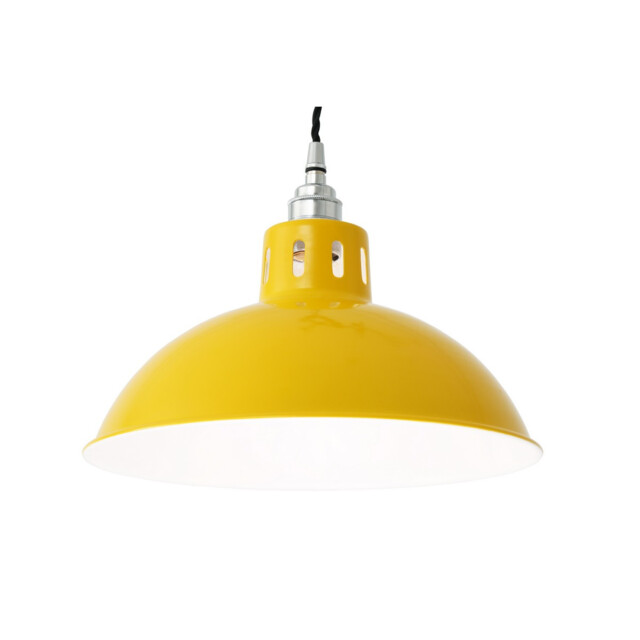 Osson Dome Pendant, Yellow, Chrome - image 1