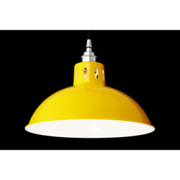 Osson Dome Pendant, Yellow, Chrome - thumbnail 2