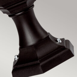 Kinsale 1 Light Outdoor Coastal Pedestal Lantern Black IP44, E27 - thumbnail 5