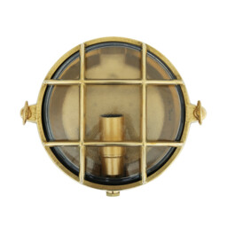 Ergo Outdoor Small Bulkhead, Natural Brass, IP65 - thumbnail 1
