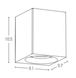 Zavet Outdoor Wall Down Lamp Natural Concrete LED 3000K IP65 - thumbnail 2