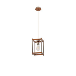 Catskill Ceiling Pendant, E27, Walnut, Polished Nickel - thumbnail 5