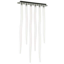 Estalacta Ceiling Light GU10 6 Light GU10 Linear Bar Indoor, Silver/Opal White - thumbnail 1