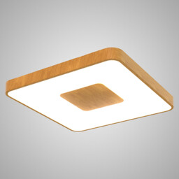 Coin Square Ceiling 100W LED With Remote Control 2700K-5000K, 6000lm, Wood Effect, 3yrs Warranty - thumbnail 2