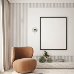 Pano Integrated Led Wall Lamp White Marble - Sandy Black LED 3000K - thumbnail 2