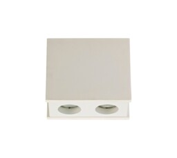 Lyndon 2 Light Ceiling GU10, White Paintable Gypsum With Matt White Cover - thumbnail 3