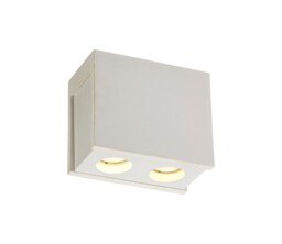 Lyndon 2 Light Ceiling GU10, White Paintable Gypsum With Matt White Cover - thumbnail 5