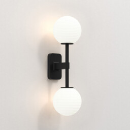 Tacoma Twin Bathroom 2 Light Wall Lamp Matt Black IP44, G9 (Shade Not Included) - thumbnail 3