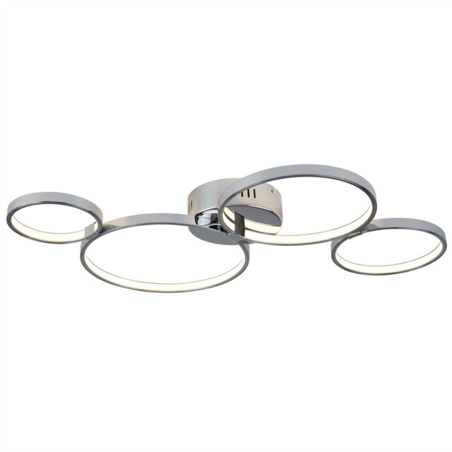 Solexa Integrated LED Flush Ceiling Light Chrome - image 1