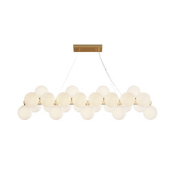 Maytoni Dallas Modern 25 Light Bar Pendant Ceiling Light Gold, Matte White Shade, G9 - thumbnail 2