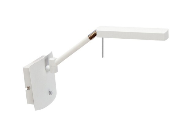 Phuket Wall Lamp 1 Light 7W LED 3000K, 600lm, Matt White, Polished Chrome - image 1