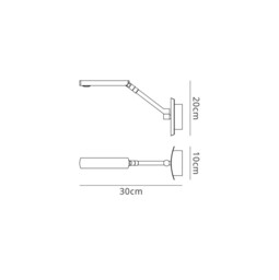Phuket Wall Lamp 1 Light 7W LED 3000K, 600lm, Matt White, Polished Chrome - thumbnail 2