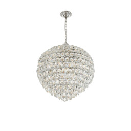 Coniston Pendant, 12 Light E14, Polished Chrome/Crystal Item Weight: 29.2kg - thumbnail 3