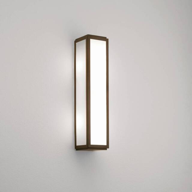 Mashiko Bathroom Wall Light Bronze IP44, E14