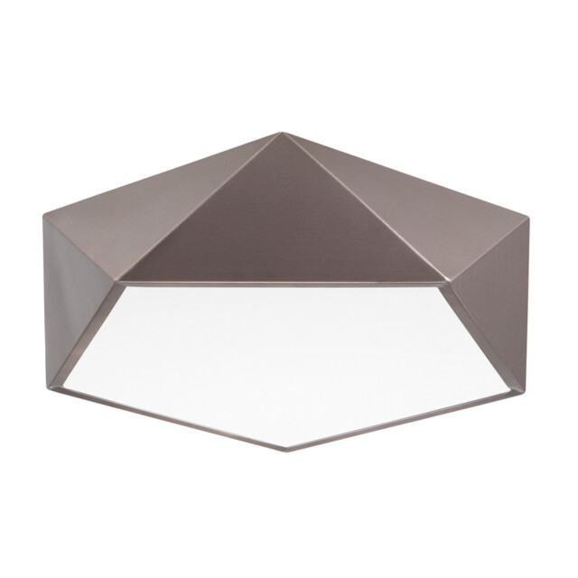 Darius 4 Light Integrated LED Semi Flush Light Metal, Bronze Outside, Matt White Inside LED E27 - image 1