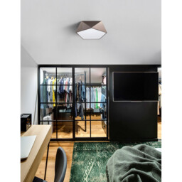 Darius 4 Light Integrated LED Semi Flush Light Metal, Bronze Outside, Matt White Inside LED E27 - thumbnail 2